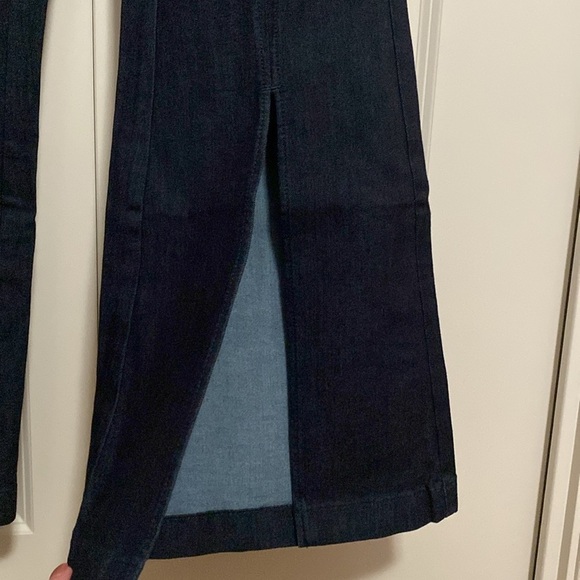 G.I.L.I. Wide Split Leg Denim Pants Jeans Womens 12P stretch Comfort Western - Picture 7 of 15